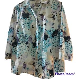 Chicos Button Down Shirt Size 2